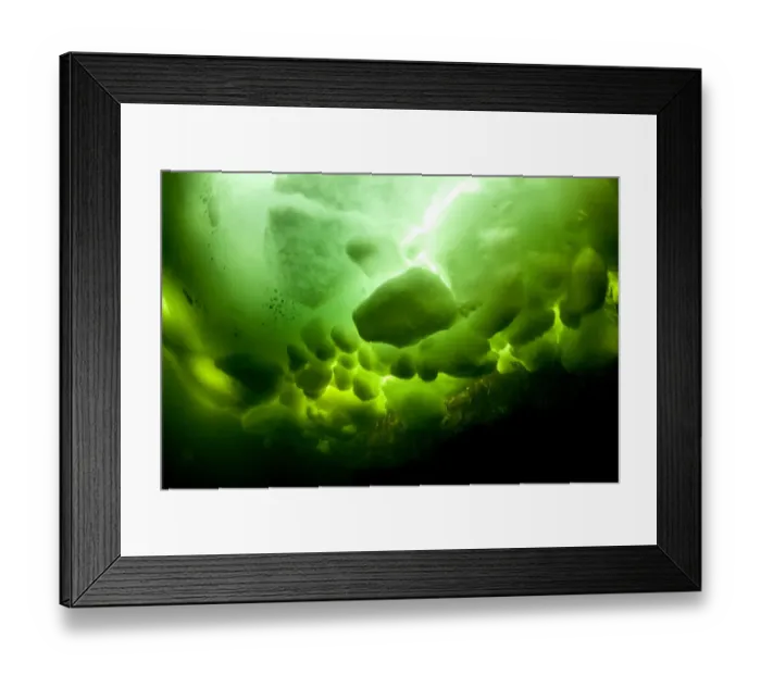 Framed Print : Abstract ice formations seen from underwater, Arctic circle Dive Center, White Sea Framed Print : Abstract ice formations seen from underwater, Arctic circle Dive Center, White Sea