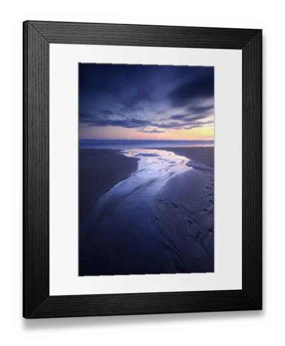 Framed Print : Sandymouth Bay at low tide at sunset, north Cornwall, UK. July 2009 Framed Print : Sandymouth Bay at low tide at sunset, north Cornwall, UK. July 2009