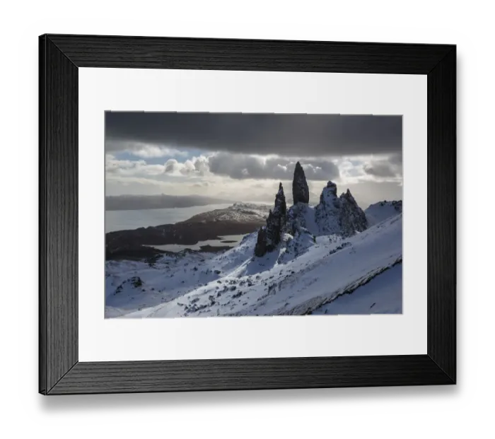 Framed Print : The Old Man of Storr after heavy snowfall, Isle of Skye, Scotland, UK. March 2015 Framed Print : The Old Man of Storr after heavy snowfall, Isle of Skye, Scotland, UK. March 2015