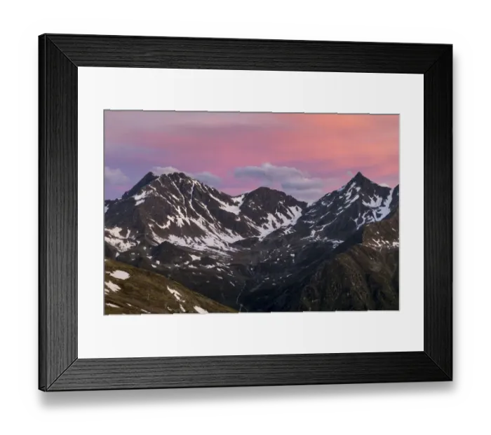 Framed Print : Mountain ridge at dawn, Nordtirol, Austrian Alps, June Framed Print : Mountain ridge at dawn, Nordtirol, Austrian Alps, June