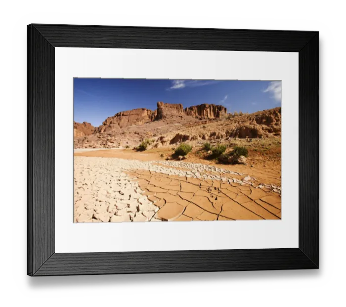 Framed Print : Dried up river bed in the Anti Atlas mountains of Morocco, North Africa. April 2012 Framed Print : Dried up river bed in the Anti Atlas mountains of Morocco, North Africa. April 2012