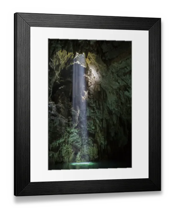 Framed Print : Light shining into Abismo Anhumas or Anhumas Abyss. This is a 80 metre deep lake Framed Print : Light shining into Abismo Anhumas or Anhumas Abyss. This is a 80 metre deep lake