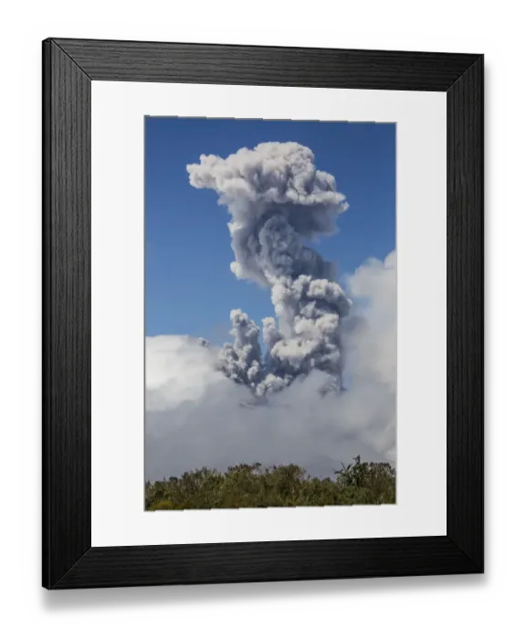 Framed Print : Ash plume from the Cotopaxi Volcano erupting, Cotopaxi National Park, Cotopaxi, Ecuador Framed Print : Ash plume from the Cotopaxi Volcano erupting, Cotopaxi National Park, Cotopaxi, Ecuador