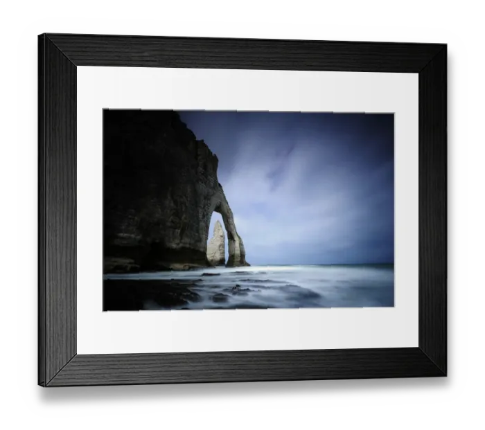 Framed Print : Landscape view of the Manneporte, a natural rock arch and needle, Etretat, Normandy Framed Print : Landscape view of the Manneporte, a natural rock arch and needle, Etretat, Normandy