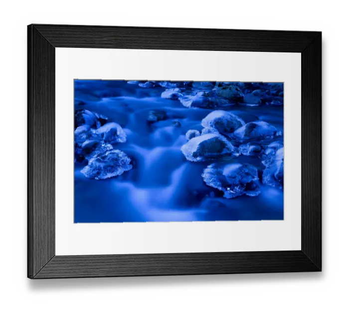 Framed Print : Patterns of ice covered rocks and water, Scotland, February 2012 Framed Print : Patterns of ice covered rocks and water, Scotland, February 2012