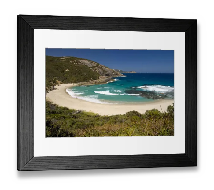 Framed Print : A beach at Isthmus Bay provides some good surf waves, Isthmus Bay, Torndirrup National Park Framed Print : A beach at Isthmus Bay provides some good surf waves, Isthmus Bay, Torndirrup National Park