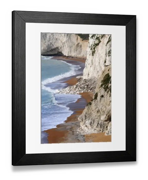 Framed Print : Shoreline beneath Bats Head, East Dorset, UK, February 2013 Framed Print : Shoreline beneath Bats Head, East Dorset, UK, February 2013
