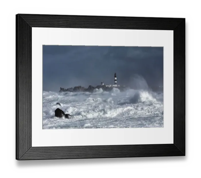 Framed Print : Rough seas at Creac h lighthouse during Storm Ruth, Ile d Ouessant Framed Print : Rough seas at Creac h lighthouse during Storm Ruth, Ile d Ouessant