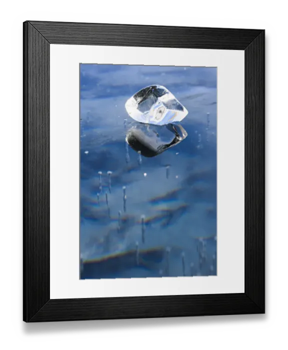 Framed Print : Ice fragment reflected in the ice of Lake Baikal, Siberia, Russia, March Framed Print : Ice fragment reflected in the ice of Lake Baikal, Siberia, Russia, March