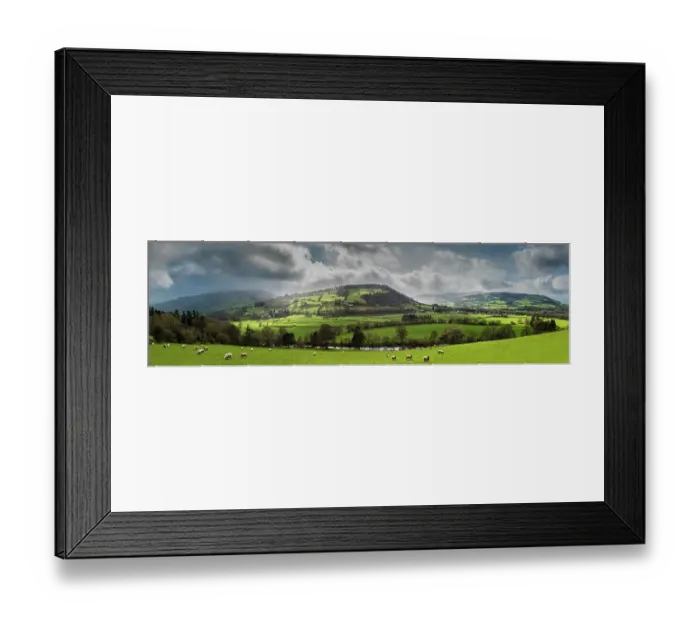 Framed Print : Panoramic of the Usk River Valley, Monmouthshire, Wales, UK, March 2017 Framed Print : Panoramic of the Usk River Valley, Monmouthshire, Wales, UK, March 2017