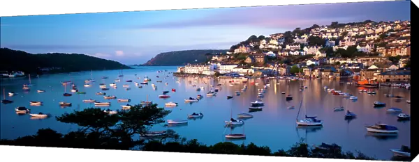 View of Salcombe and harbour from Snapeaes Point in the early morning light. Salcombe