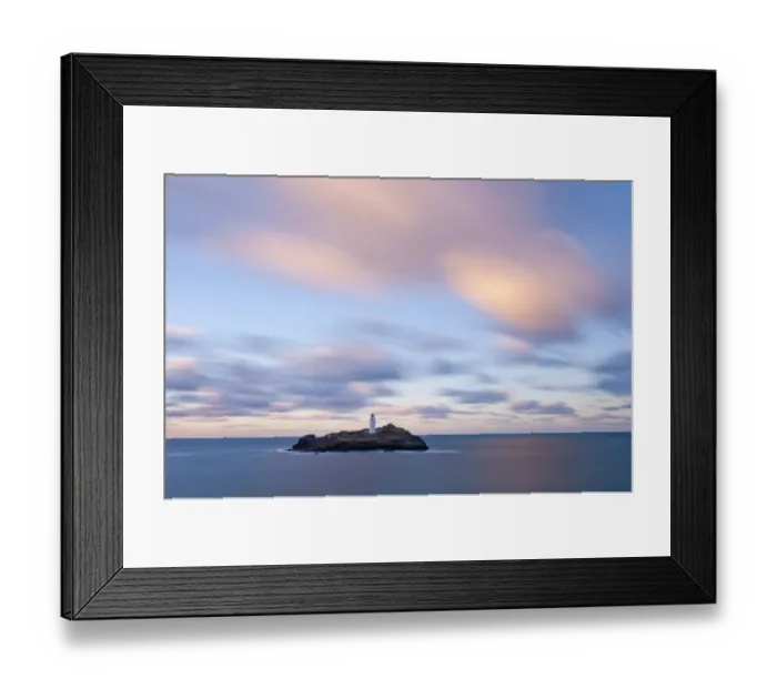 Framed Print : Godrevy Lighthouse in evening light. Gwithian, West Cornwall, UK, January 2011 Framed Print : Godrevy Lighthouse in evening light. Gwithian, West Cornwall, UK, January 2011