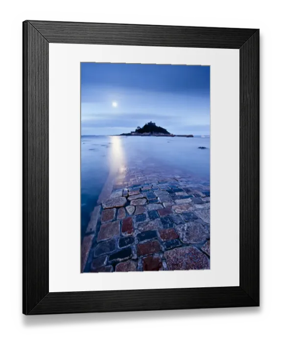 Framed Print : St Michaels Mount by moonlight, Marazion, West Cornwall, England, UK. March 2010 Framed Print : St Michaels Mount by moonlight, Marazion, West Cornwall, England, UK. March 2010
