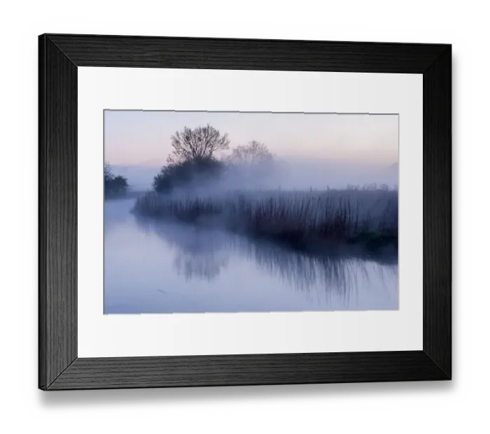 Framed Print : River Stour with early morning mist and frost, near Wimborne Minster, Dorset, UK. April 2012 Framed Print : River Stour with early morning mist and frost, near Wimborne Minster, Dorset, UK. April 2012