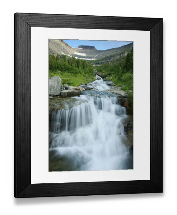 Framed Print : Water rushing down alpine stream, Logan Pass, Glacier National Park, Rocky Mountains Framed Print : Water rushing down alpine stream, Logan Pass, Glacier National Park, Rocky Mountains