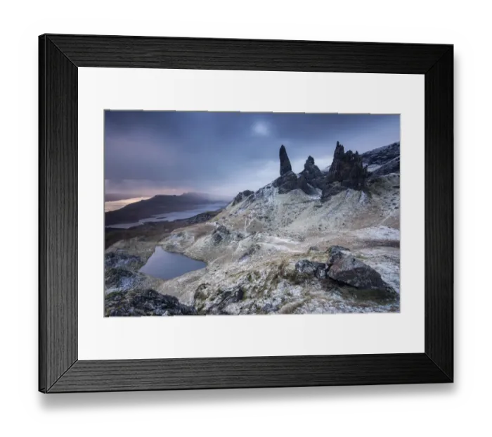 Framed Print : The Old Man of Storr at dawn, the Isle of Skye, Scotland, UK. December 2013 Framed Print : The Old Man of Storr at dawn, the Isle of Skye, Scotland, UK. December 2013