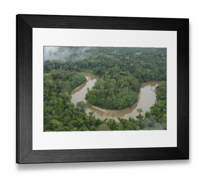 Framed Print : Aerial view of Tiputini River and surrounding Rainforest. Yasuni National Park, Amazon Rainforest Framed Print : Aerial view of Tiputini River and surrounding Rainforest. Yasuni National Park, Amazon Rainforest