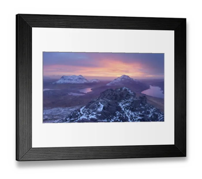 Framed Print : Stac Pollaidh at sunrise, Inverpolly, Highlands of Scotland, UK, February Framed Print : Stac Pollaidh at sunrise, Inverpolly, Highlands of Scotland, UK, February