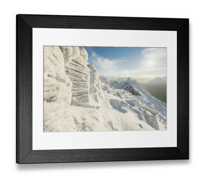 Framed Print : Rime ice forms on Torridonian Sandstone that forms An Teallach. Ullapool, Highlands of Scotland Framed Print : Rime ice forms on Torridonian Sandstone that forms An Teallach. Ullapool, Highlands of Scotland