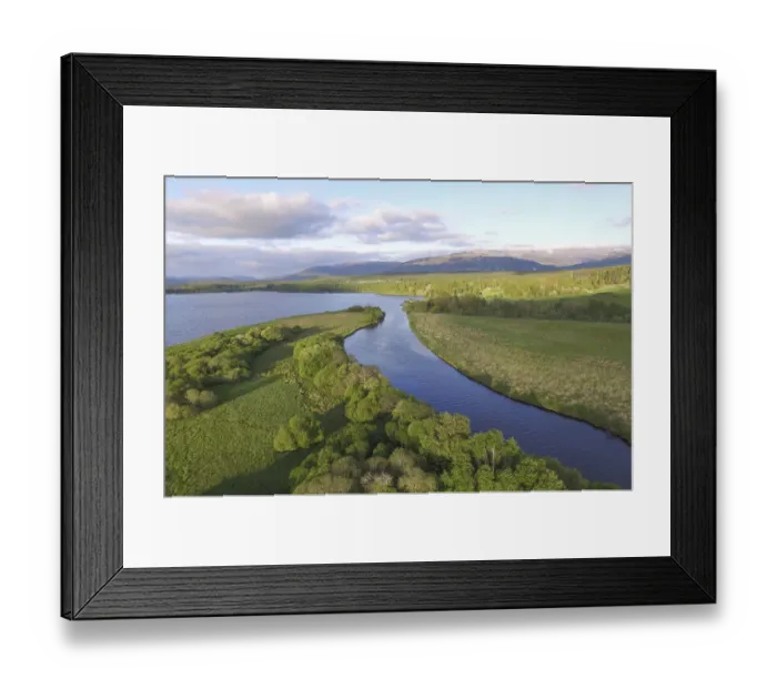 Framed Print : Aerial view over Insh Marshes National Nature Reserve, Cairngorms National Park, Scotland Framed Print : Aerial view over Insh Marshes National Nature Reserve, Cairngorms National Park, Scotland