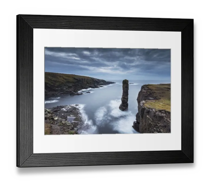 Framed Print : Yesnaby sea stack in stormy light, Orkney, Scotland, October 2014 Framed Print : Yesnaby sea stack in stormy light, Orkney, Scotland, October 2014