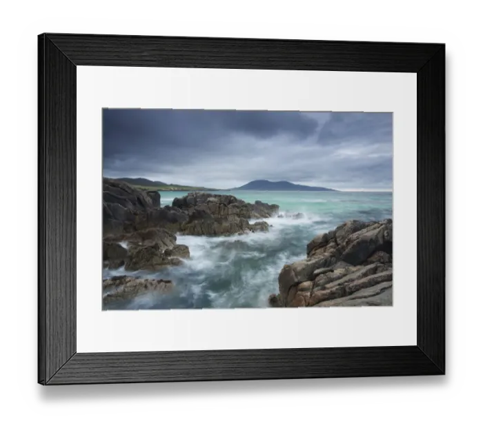 Framed Print : Rocky coast on Isle of Barra, Outer Hebrides, Scotland, UK Framed Print : Rocky coast on Isle of Barra, Outer Hebrides, Scotland, UK