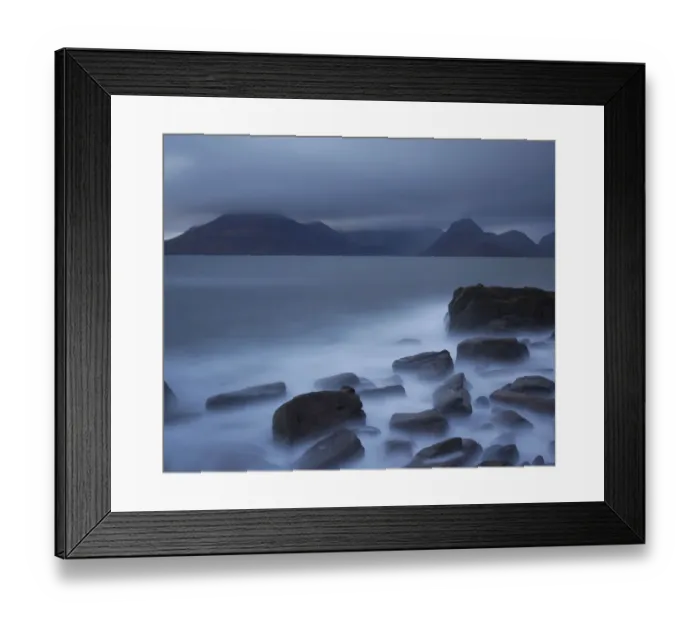 Framed Print : View towards Cuillin range from Elgol Beach. Skye, Scotland, October Framed Print : View towards Cuillin range from Elgol Beach. Skye, Scotland, October
