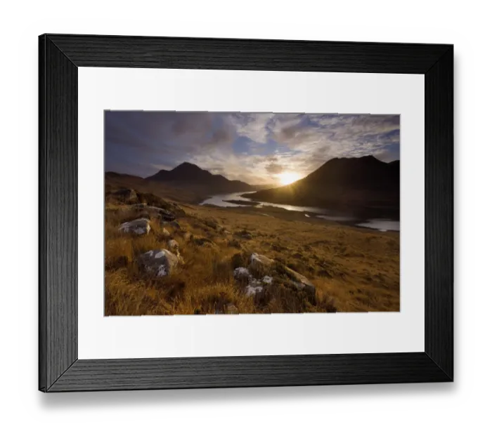 Framed Print : Loch Lurgainn, Cul Mor (left) and Ben More Coigach at dawn, Coigach, Highland, Scotland Framed Print : Loch Lurgainn, Cul Mor (left) and Ben More Coigach at dawn, Coigach, Highland, Scotland