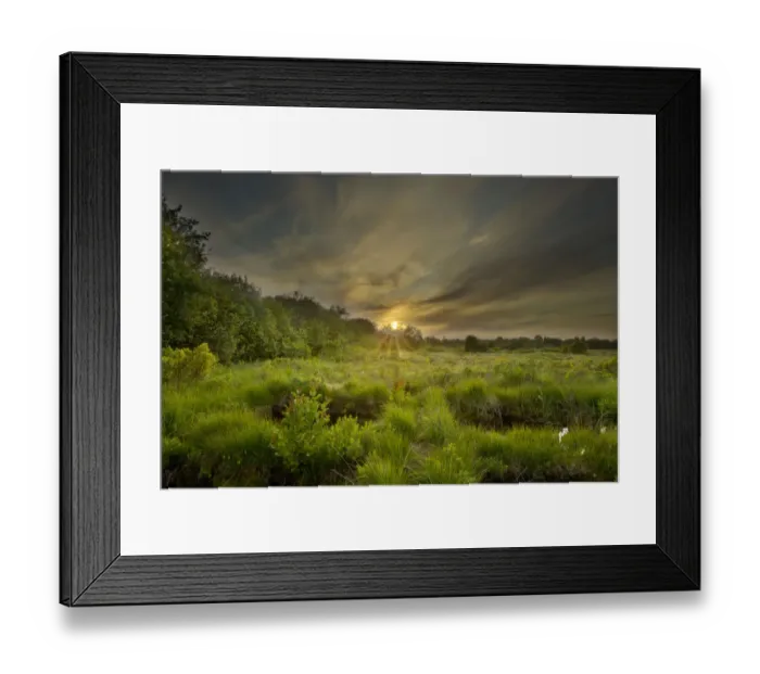 Framed Print : Montiaghs Moss at dusk, County Antrim, Northern Ireland, UK, June 2011 Framed Print : Montiaghs Moss at dusk, County Antrim, Northern Ireland, UK, June 2011