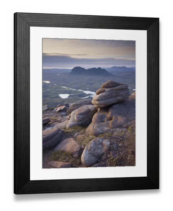 Framed Print : Looking northwest from Cul Mor summit, Assynt mountains, Highland, Scotland, UK Framed Print : Looking northwest from Cul Mor summit, Assynt mountains, Highland, Scotland, UK
