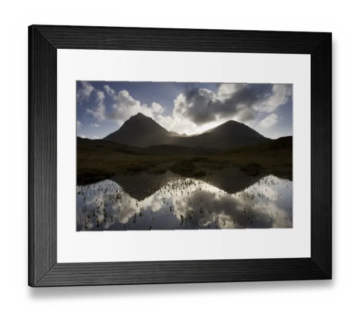 Framed Print : Quinag (Sail Ghorm and Sail Gharbh) and moorland pool, Assynt, Sutherland, NW Scotland, UK, October Framed Print : Quinag (Sail Ghorm and Sail Gharbh) and moorland pool, Assynt, Sutherland, NW Scotland, UK, October