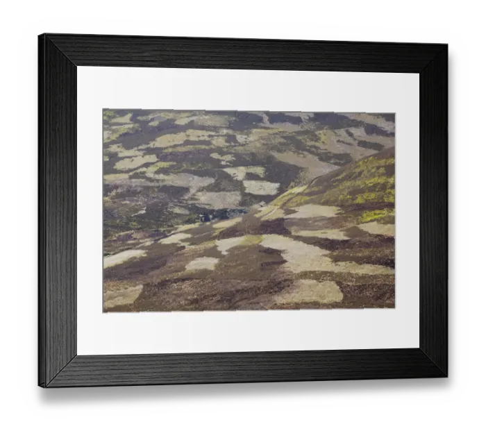 Framed Print : Patchwork of muirburn on moorland managed for grouse shooting, Cairngorms NP, Deeside Framed Print : Patchwork of muirburn on moorland managed for grouse shooting, Cairngorms NP, Deeside