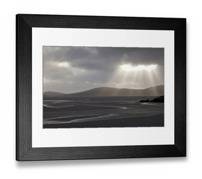 Framed Print : RF- Traigh Losgaintir beach and estuary in evening light, North Harris, Western Isles Framed Print : RF- Traigh Losgaintir beach and estuary in evening light, North Harris, Western Isles
