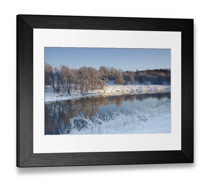Framed Print : Partially frozen River Spey in winter, Cairngorms NP, Scotland, UK, December 2012 Framed Print : Partially frozen River Spey in winter, Cairngorms NP, Scotland, UK, December 2012