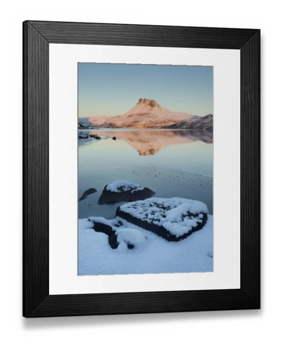 Framed Print : Stac Pollaidh at dawn with Loch Lurgainn in foreground, Coigach, Wester Ross, Scotland