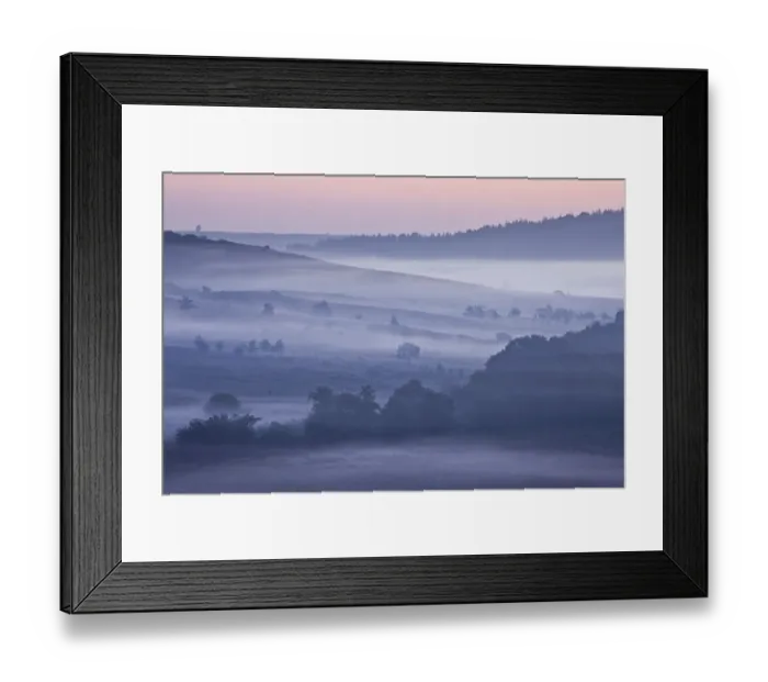 Framed Print : View over New Forest lowland heathland from Rockford Common at dawn Framed Print : View over New Forest lowland heathland from Rockford Common at dawn