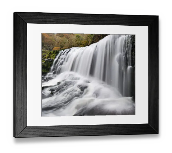 Framed Print : Sgwd Isaf Clun-gwyn waterfall. Ystradfellte, Brecon Beacons National Park, Wales Framed Print : Sgwd Isaf Clun-gwyn waterfall. Ystradfellte, Brecon Beacons National Park, Wales