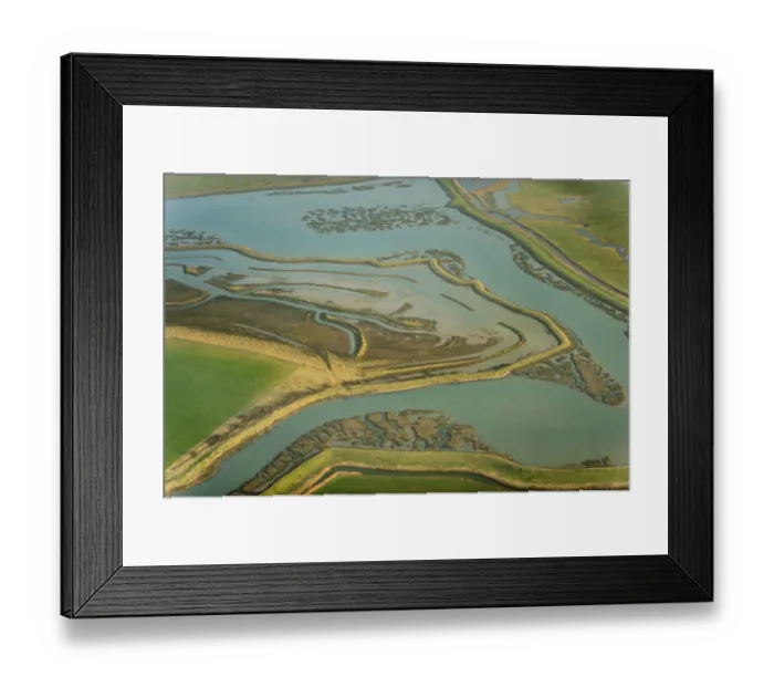 Framed Print : Remnant saltmarsh and coastal realignment at Abbotts Hall Farm, Essex, UK, March 2012 Framed Print : Remnant saltmarsh and coastal realignment at Abbotts Hall Farm, Essex, UK, March 2012