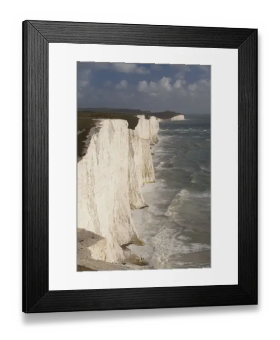 Framed Print : Seven Sisters chalk cliffs, South Downs, England Framed Print : Seven Sisters chalk cliffs, South Downs, England