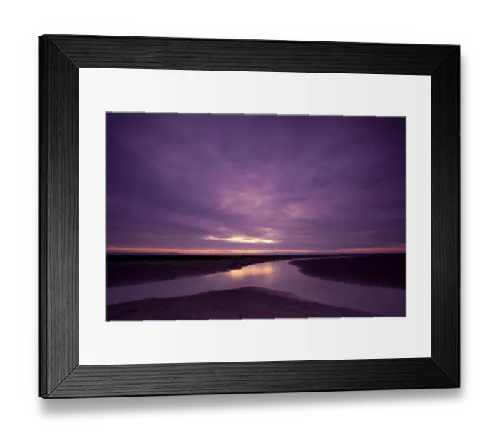 Framed Print : Estuarine river inlet running across mudflats at dawn, Morecambe Bay, Cumbria, England Framed Print : Estuarine river inlet running across mudflats at dawn, Morecambe Bay, Cumbria, England
