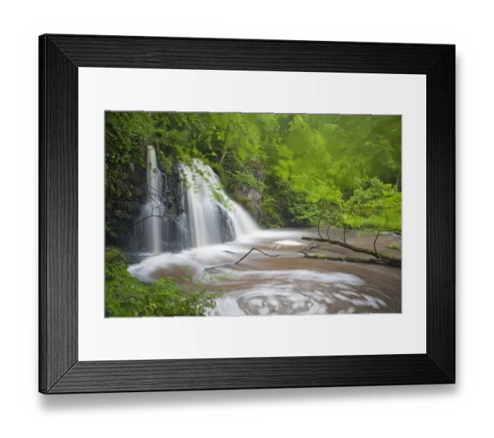 Framed Print : Waterfall, Fairy Glen RSPB reserve, Inverness-shire, Scotland, UK, May Framed Print : Waterfall, Fairy Glen RSPB reserve, Inverness-shire, Scotland, UK, May