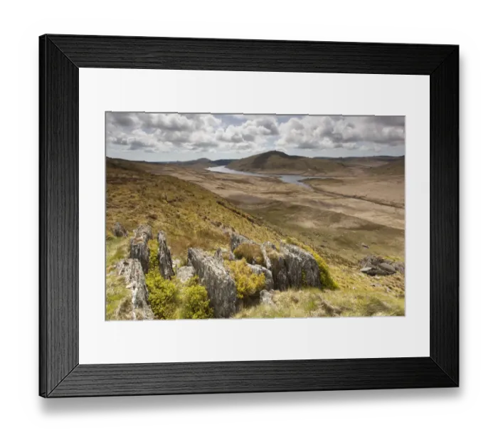 Framed Print : View over upland moorland landscape, part of Pumlumon Living Landscape project, Cambrian Mountains Framed Print : View over upland moorland landscape, part of Pumlumon Living Landscape project, Cambrian Mountains