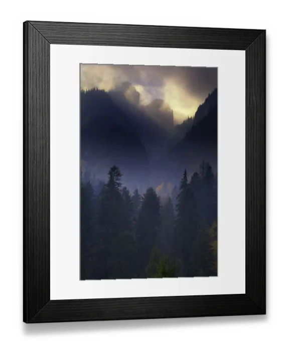 Framed Print : Valea Crapaturii and Rock of the King, Piatra Craiului National Park, Transylvania