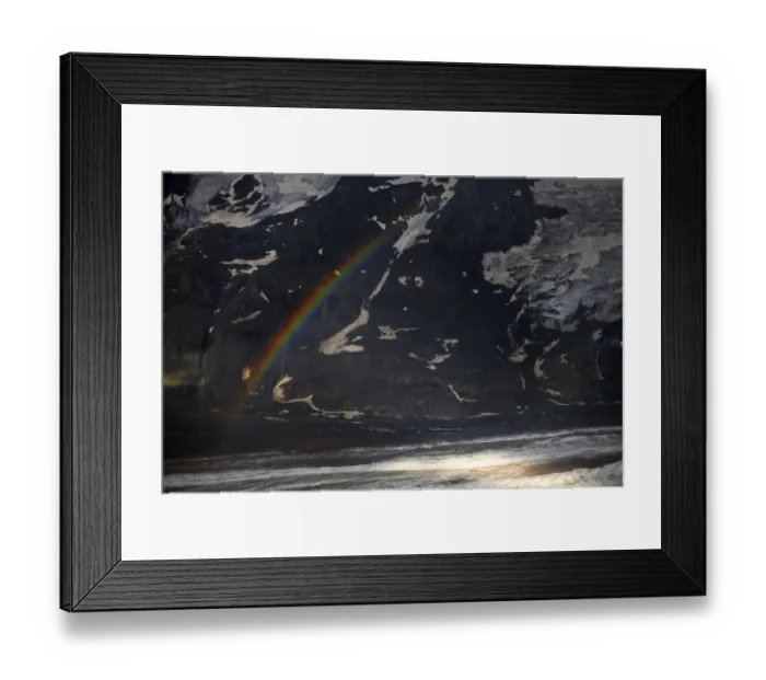 Framed Print : Rainbow in the Pasterze Glacial Valley, Grossglockner Mountain, Hohe Tauern National Park Framed Print : Rainbow in the Pasterze Glacial Valley, Grossglockner Mountain, Hohe Tauern National Park