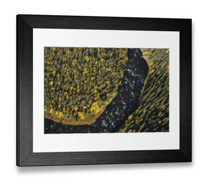 Framed Print : Aerial view of Kitkajoki River, Oulanka National Park, Finland, September 2008 Framed Print : Aerial view of Kitkajoki River, Oulanka National Park, Finland, September 2008