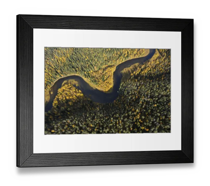 Framed Print : Aerial view of Kitkajoki River, Oulanka National Park, Finland, September 2008 Framed Print : Aerial view of Kitkajoki River, Oulanka National Park, Finland, September 2008