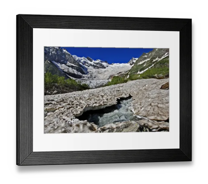 Framed Print : Alibek glacier in Alibek valley near Dombay, Teberdinsky Biosphere reserve, Caucasus Framed Print : Alibek glacier in Alibek valley near Dombay, Teberdinsky Biosphere reserve, Caucasus