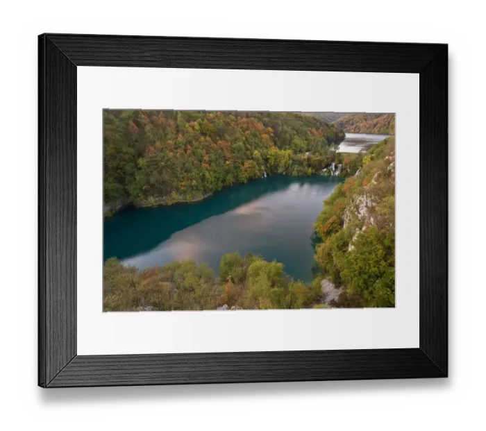 Framed Print : Early morning in the Milanovac lake, Upper Lakes, Plitvice Lakes National Park, Croatia