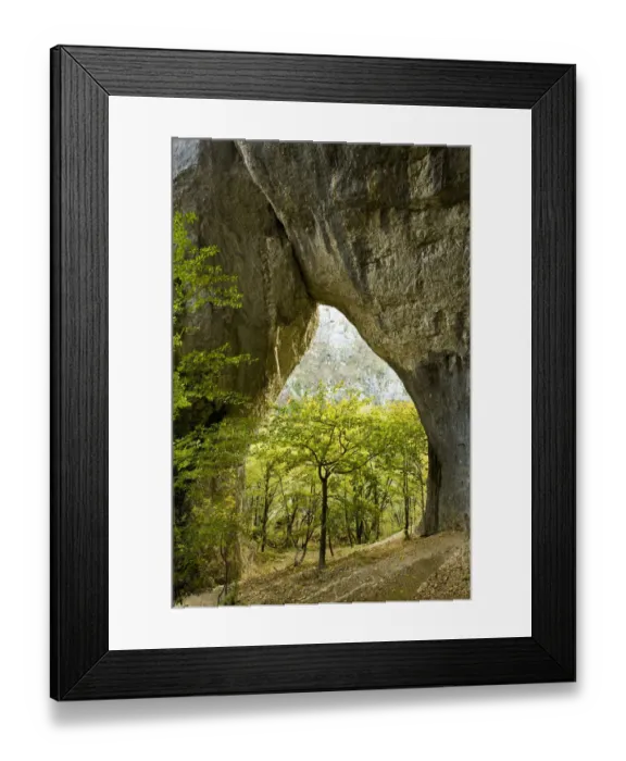 Framed Print : Karstic rock arch in the Korana canjon, Plitvice Lakes National Park, Croatia, October Framed Print : Karstic rock arch in the Korana canjon, Plitvice Lakes National Park, Croatia, October
