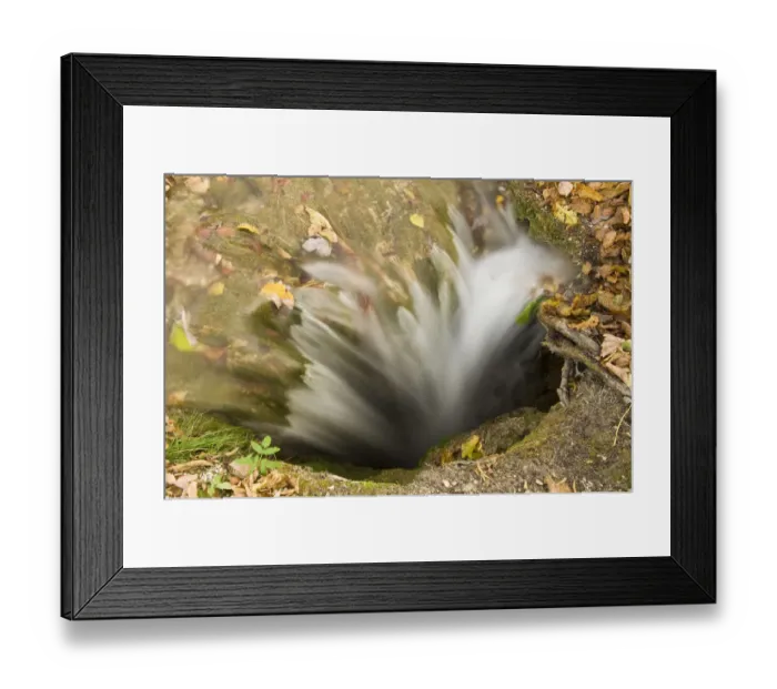 Framed Print : Water disappearing underground, Ciginovac lake, Upper Lakes, Plitvice Lakes National Park Framed Print : Water disappearing underground, Ciginovac lake, Upper Lakes, Plitvice Lakes National Park